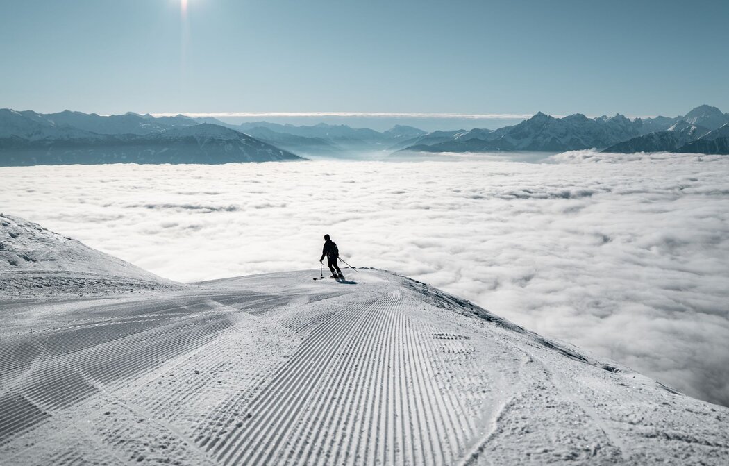 Skifahrer auf der Piste
